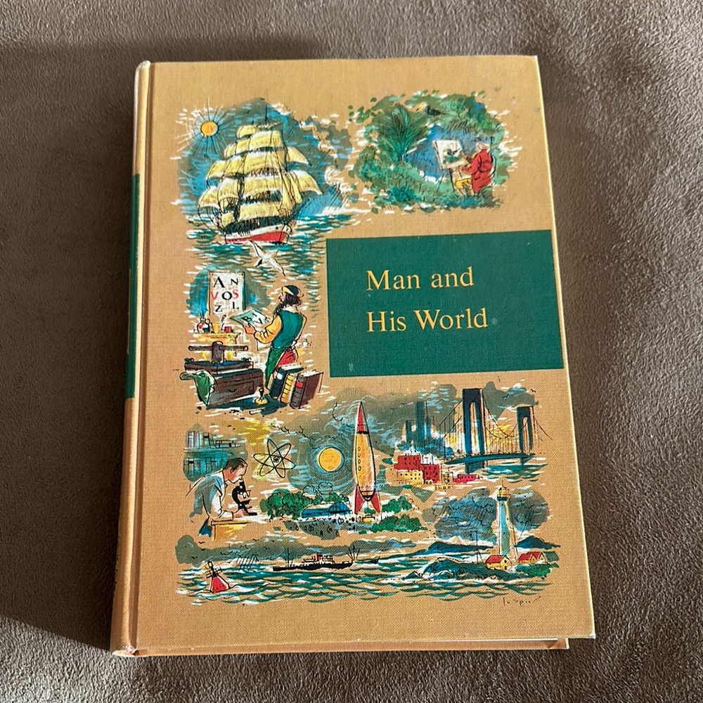 *Vintage* Through Golden Windows Man and His World Hardback Children's Book